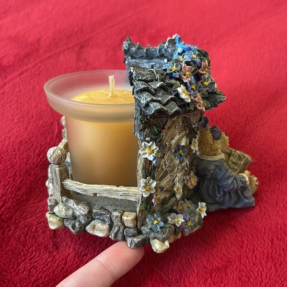 Boyds Bears Bearstone Collection Clementine Garden Romance Candle Holder VINTAGE - Picture 4 of 14